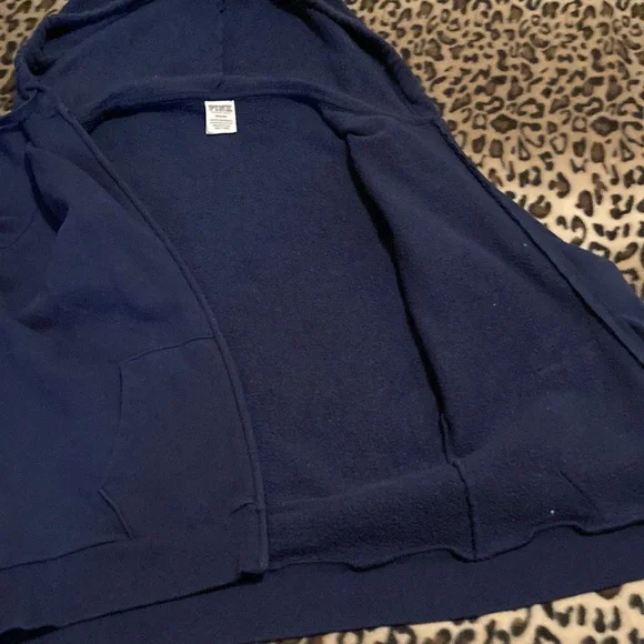 GUC PINK VICTORIAS SECRET HOODIE VS FLORAL LOUNGE FULL ZIP HOODIE Women’s Size M - Picture 7 of 12
